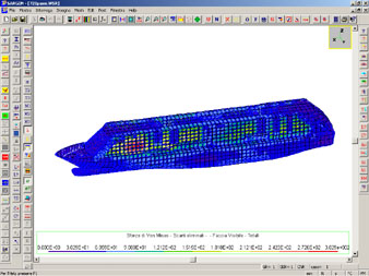 modello fem nave da crociera fatto con sargon